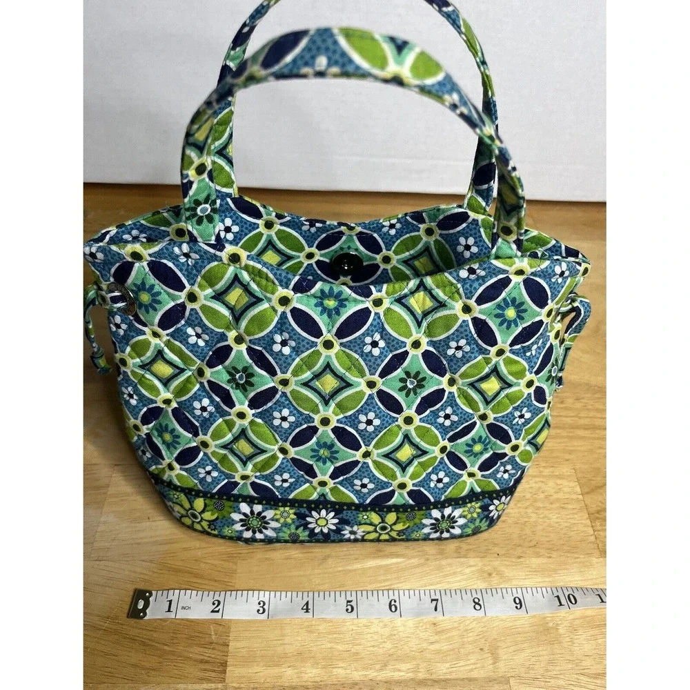 Vera Bradley Daisy‎ Small Handbag Purse Blue Green